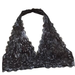 Free people lace galloon halter bra